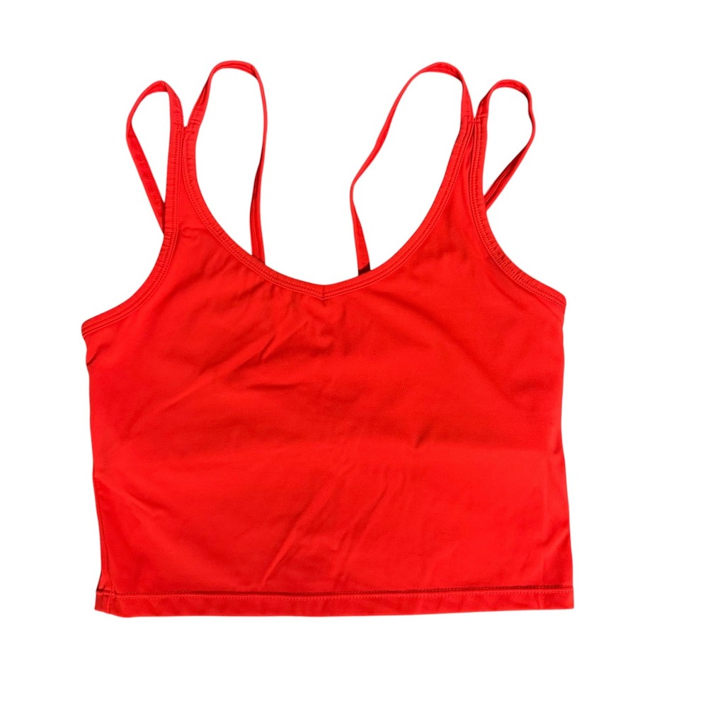 Cotton On Body Ultimate Longline Vestlette Cherry Red Strappy Crop Tank XS NWT